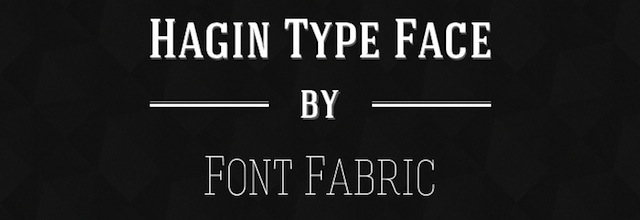 Hagin is a free css web font