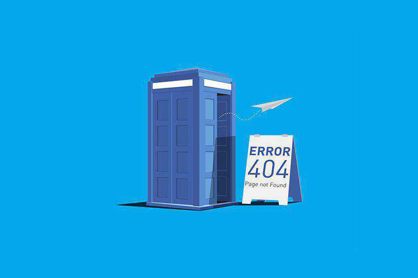 Doctor Who Illustration 404 page not found web design inspiration
