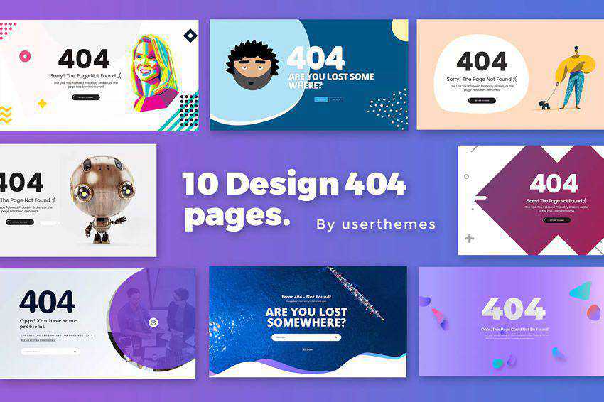 Creative 404 Page Collection not found web design inspiration