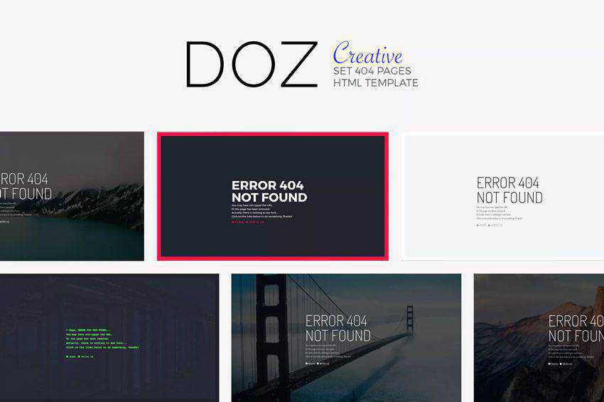 DOZ - Creative 404 Pages not found web design inspiration