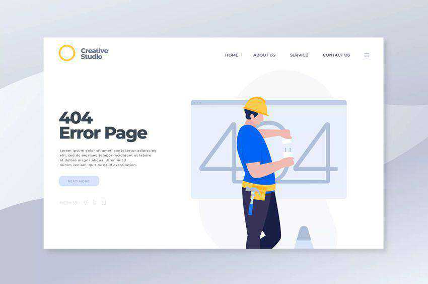 error 404 page not found web design inspiration