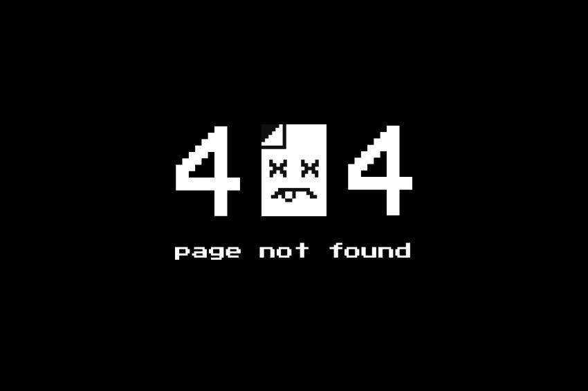 Broken Page 404 page not found web design inspiration