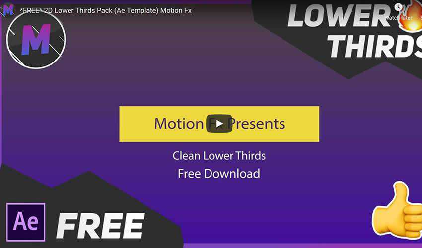 2d lower thirds animation ae adobe after effects template motion design project files video movie free