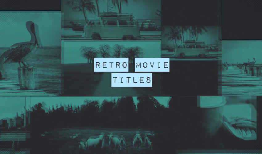 retro ae adobe after effects template motion design project files video movie titles typography type