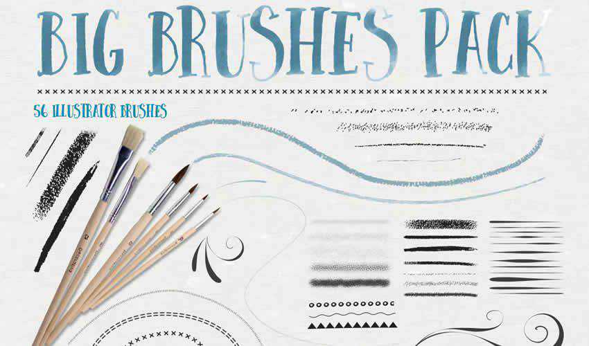 big adobe illustrator brush brushes abr pack set free