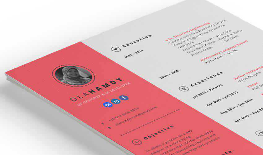 clean resume cv adobe indesign template free clean interactive