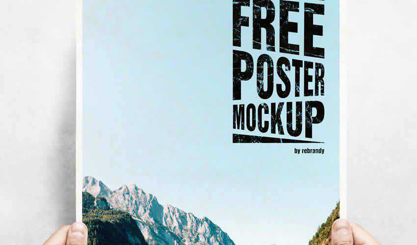 Free Photoshop psd poster mockup template editable flyer