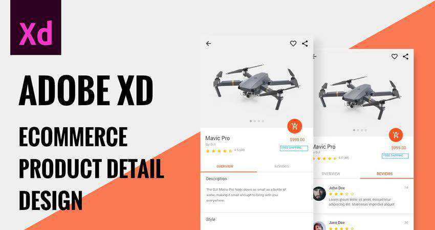 Ecommerce Product Detail Design adobe xd tutorial