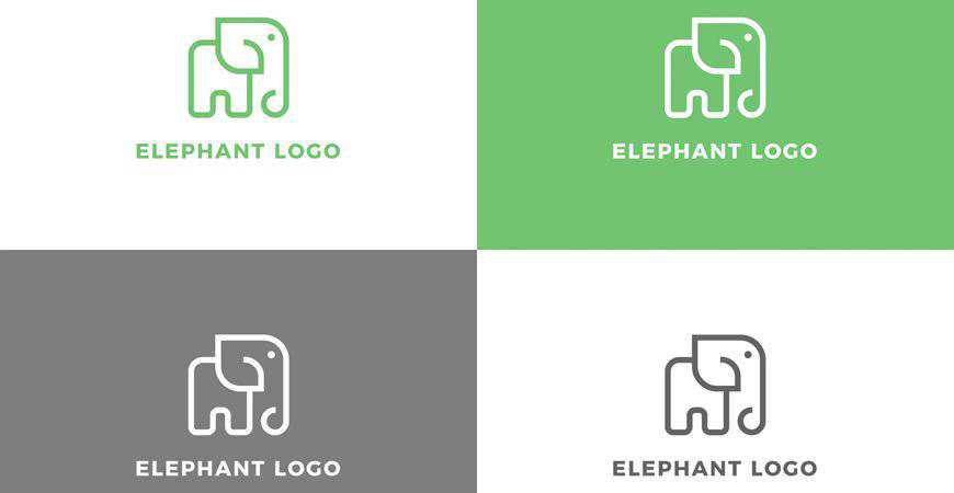 Elephant Logo Template animals