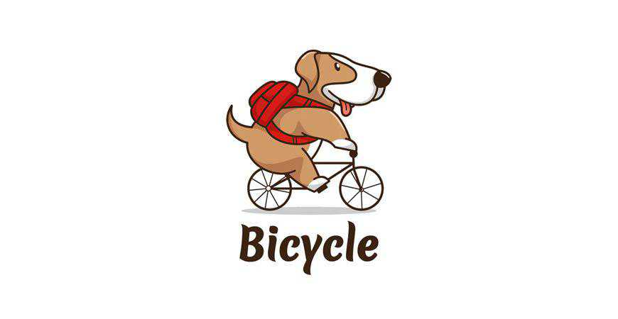 Cute Dog Mascot Cartoon Logo Template animals