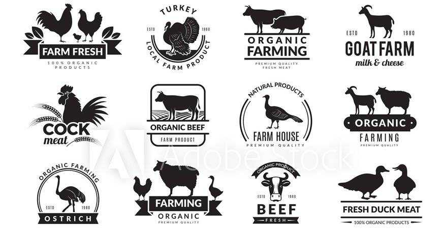 Farm Animals Logo Templates