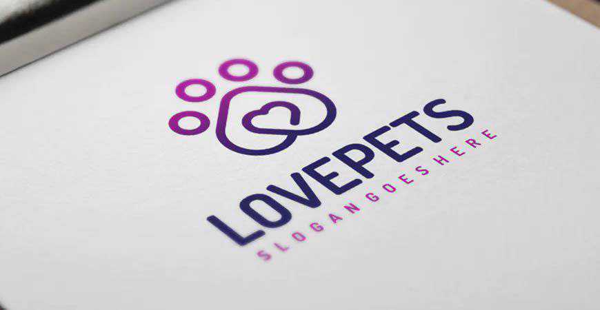 Love Pets Logo Template animals