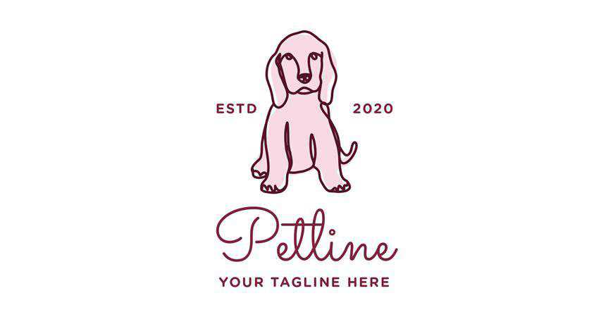 Petline Dog Logo Template animals