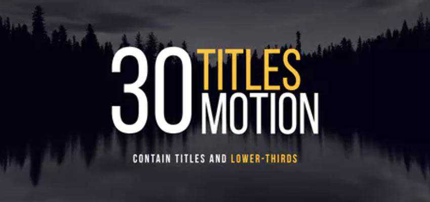 30 Apple Motion Titles