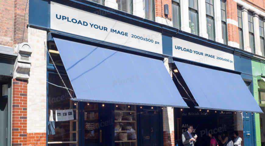Storefront Shop Photoshop PSD Mockup Template