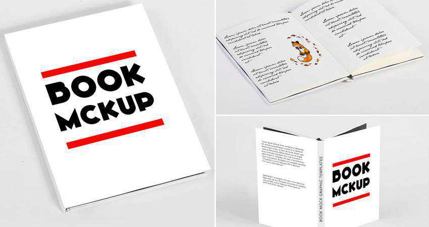 Minimal Book Mockup Templates Photoshop PSD