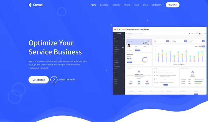 Qexal Landing Pages bootstrap 5 five template ui kit free responsive