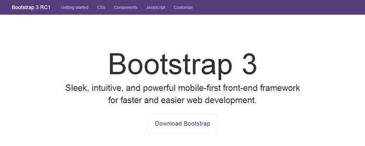 Bootstrap 3 Homepage