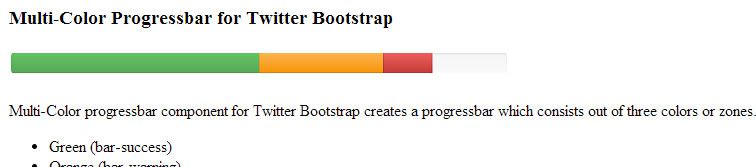 multi-color progressbar component addon Bootstrap