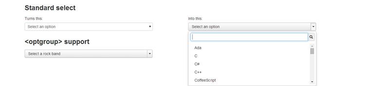 plugin styling select element Bootstrap