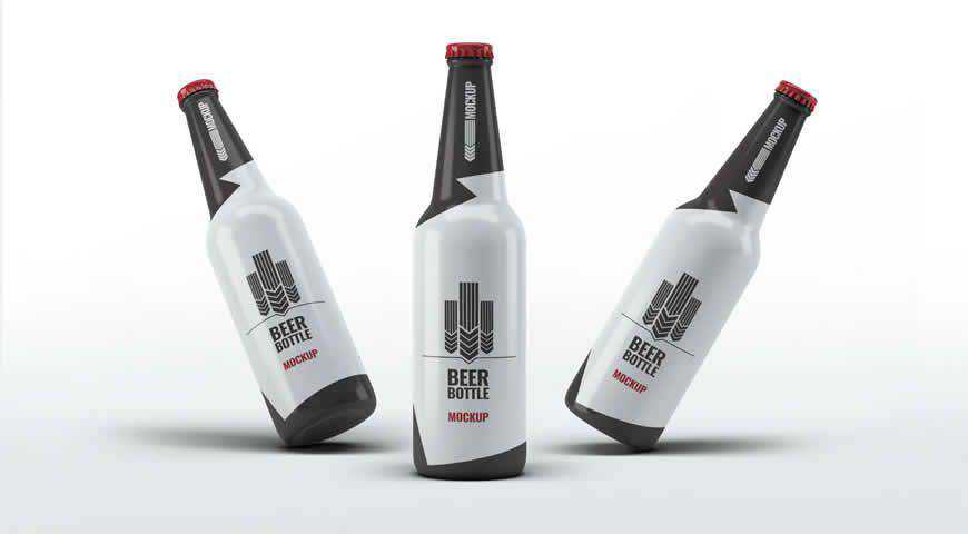 Beer Bottle Photoshop PSD Mockup Template