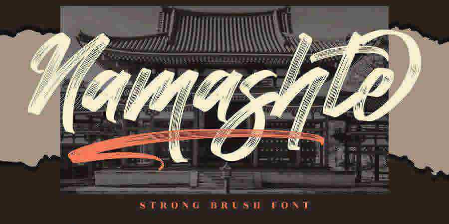 Namashte free font brush hand-written hand-painted