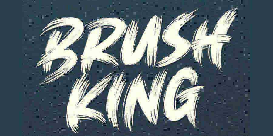 king free font brush hand-written hand-painted