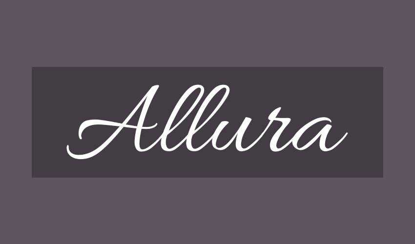free font calligraphy typography script Allura