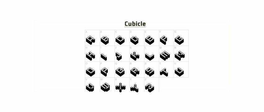 Cubicle Chunky 3d Free Font