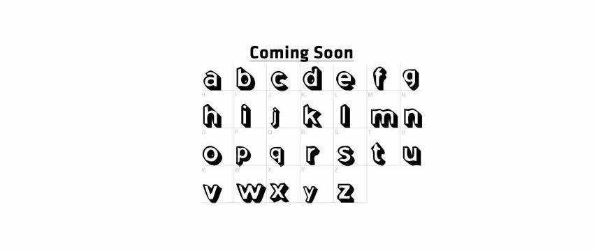 Coming Soon Chunky 3d Free Font