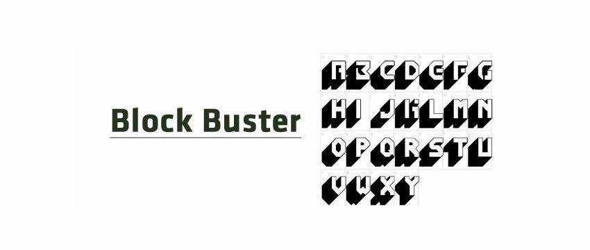 Block Buster Chunky 3d Free Font