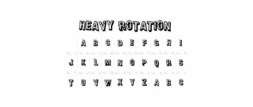 Heavy Rotation Chunky 3d Free Font