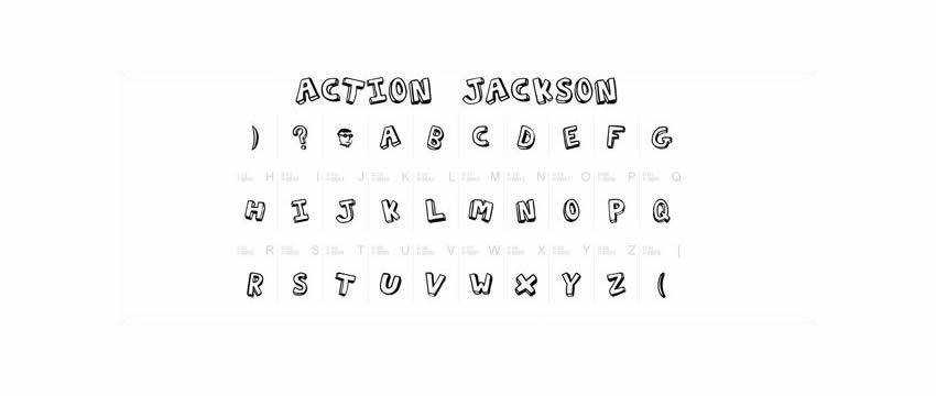 Action Jackson Chunky 3d Free Font