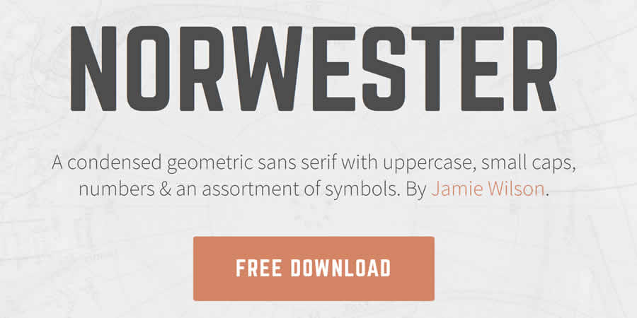 Norwester free clean font typeface