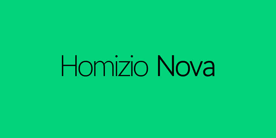 Homizio Nova free clean font typeface