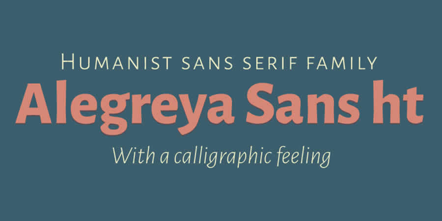 Alegreya Sans ht free clean font typeface