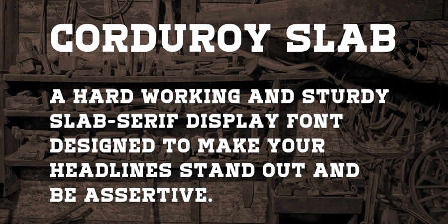 Corduroy Slab free clean font typeface