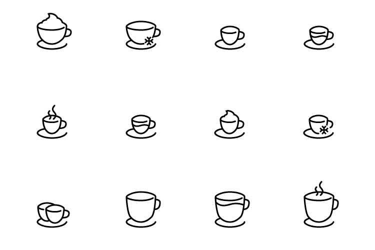 Free Coffee Shop Icon Set (SVG, AI, EPS & PNG)