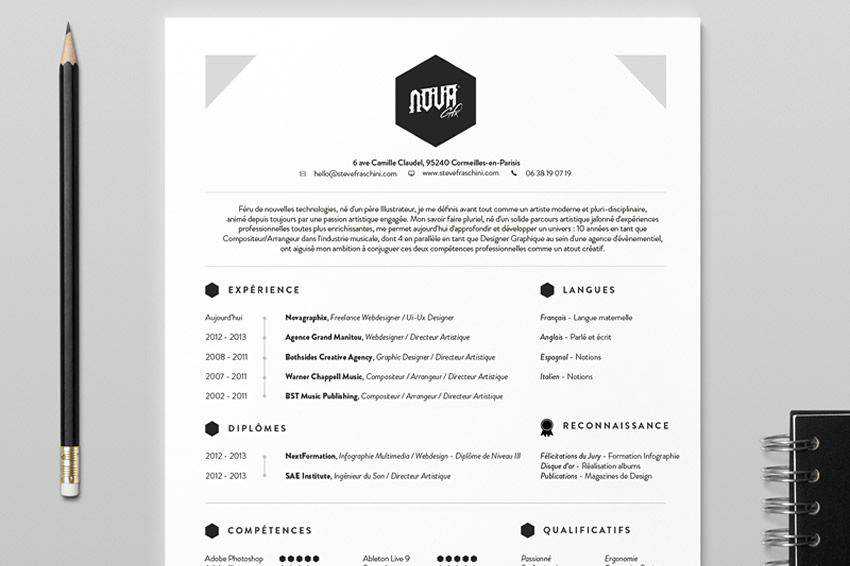 resume cv job creative design inspiration NovaGraphix Resume