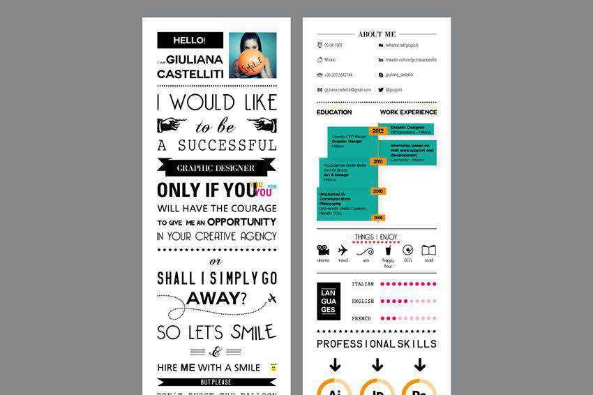 resume cv job creative design inspiration Curriculum Vitae