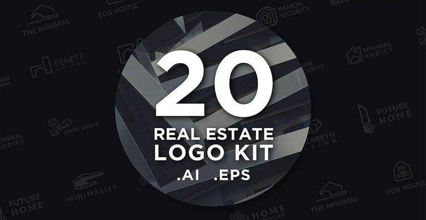 Real Estate logo creator kit template