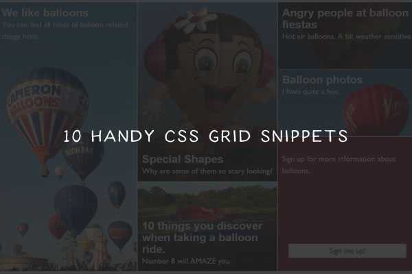 10 Handy CSS Grid Code Snippets