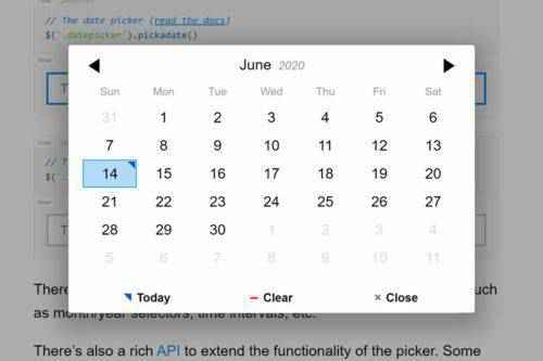 10 Free Open-Source Date Picker JavaScript Plugins