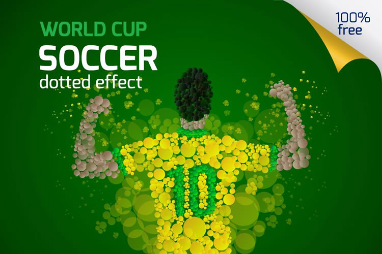 Free Dotted World Cup Soccer Vector Template Pack (AI & EPS)