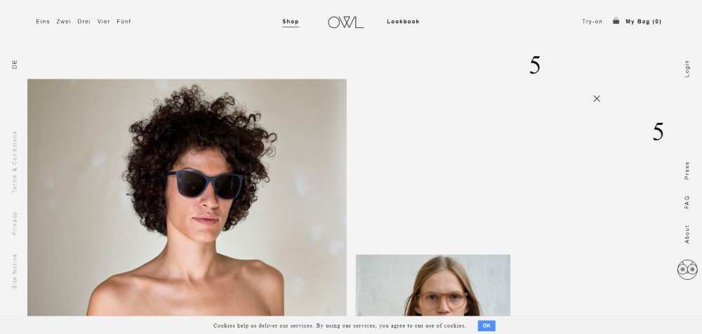 OWL ecommerce web design inspiration user interface shop