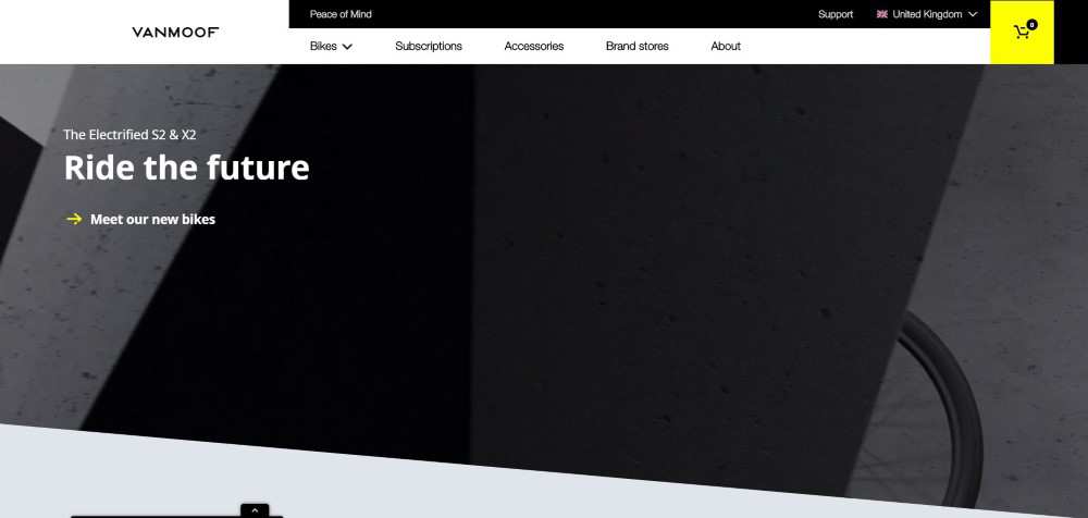 VanMoof ecommerce web design inspiration user interface shop