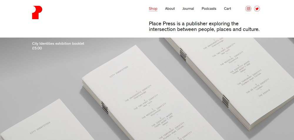 Place Press ecommerce web design inspiration user interface shop