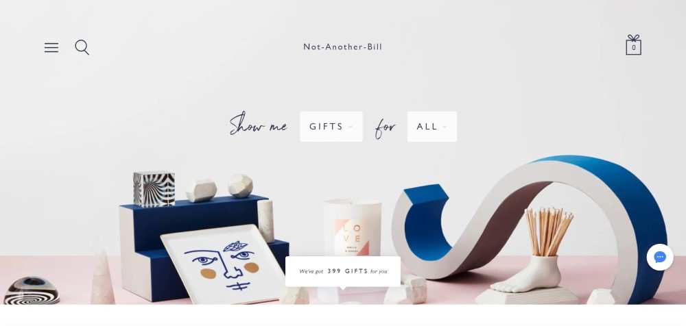 Not-Another-Bill ecommerce web design inspiration user interface shop