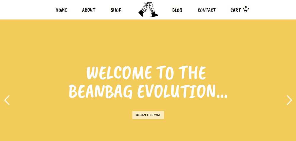 Bean About ecommerce web design inspiration user interface shop