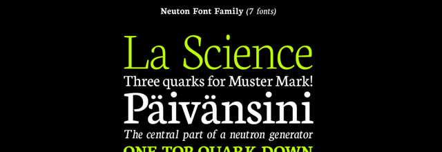 Neuton is a free css web font